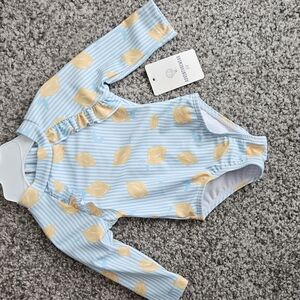 Kids Swimwear with Lemon Print